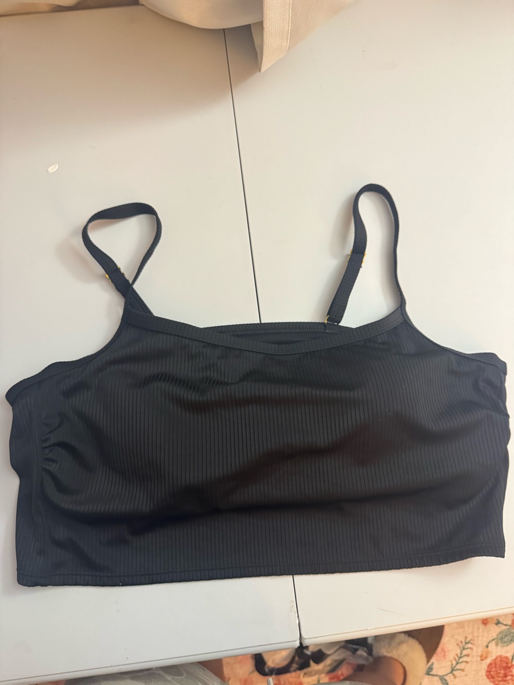 wild fable Black Ribbed bikini top